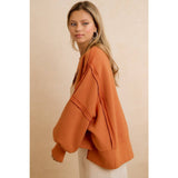OVERSIZED PUMPKIN PATCH PULLOVER SWEATSHIRT
