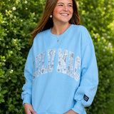 LULU MAC LT BLUE CAMO SWEATSHIRT