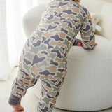 Convertible Bamboo Zip Romper | Camo Cutie