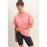 Pigment Dye Oversized Half-Sleeve T-Shirt