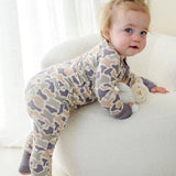 Convertible Bamboo Zip Romper | Camo Cutie