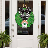 Black and White Bow Wreath Door Hanger + Mini