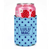Lulu Mac Light Blue/Navy Dot Koozie
