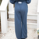 Lulu Mac Terry Cloth Pant - Navy