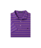 Gridiron Stripe Performance Polo - Purple & Yellow