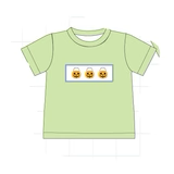 Green Jack-O-Lantern embroidery top