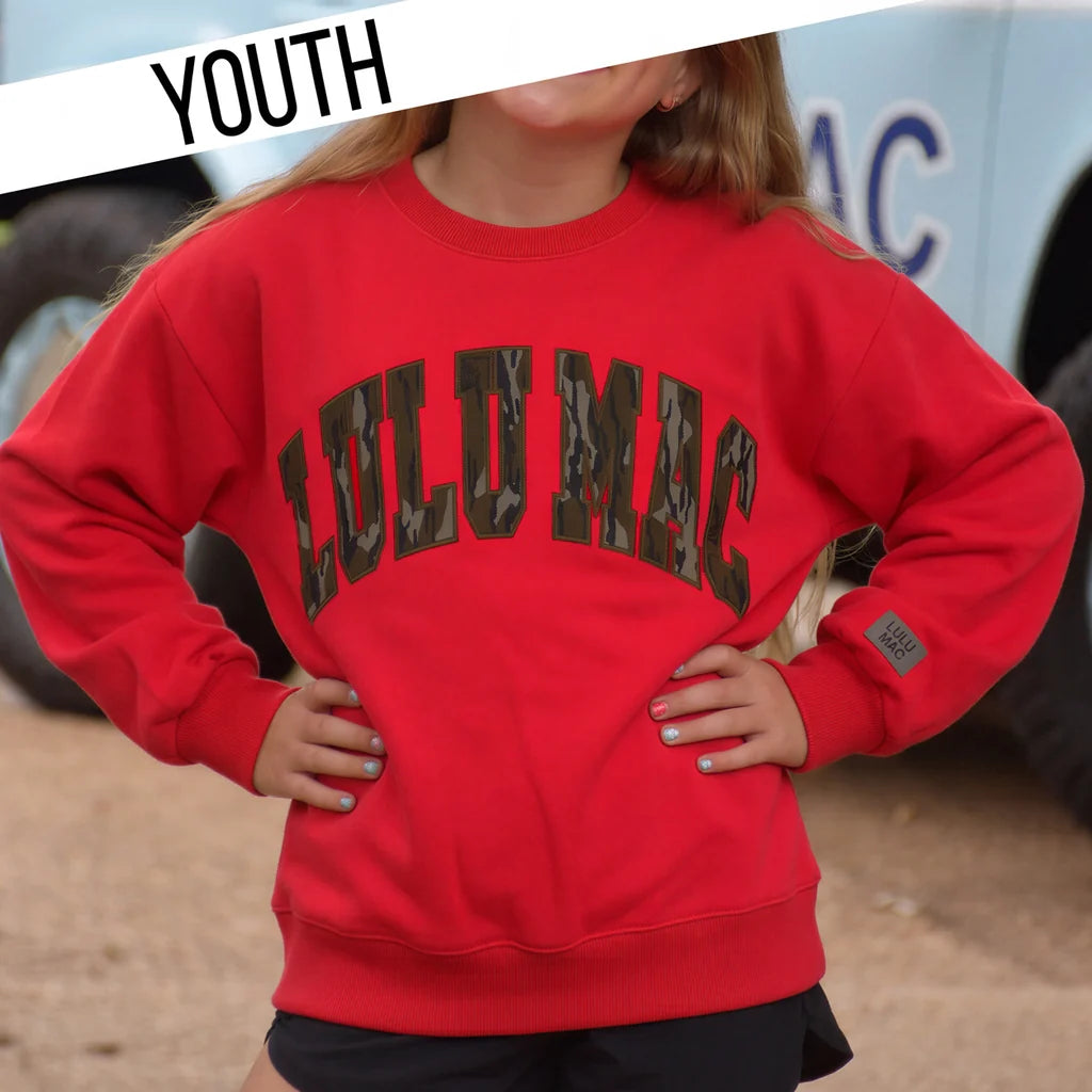 Lulu Mac Mossy Oak Bottomland Youth Sweatshirt- Multiple Colors